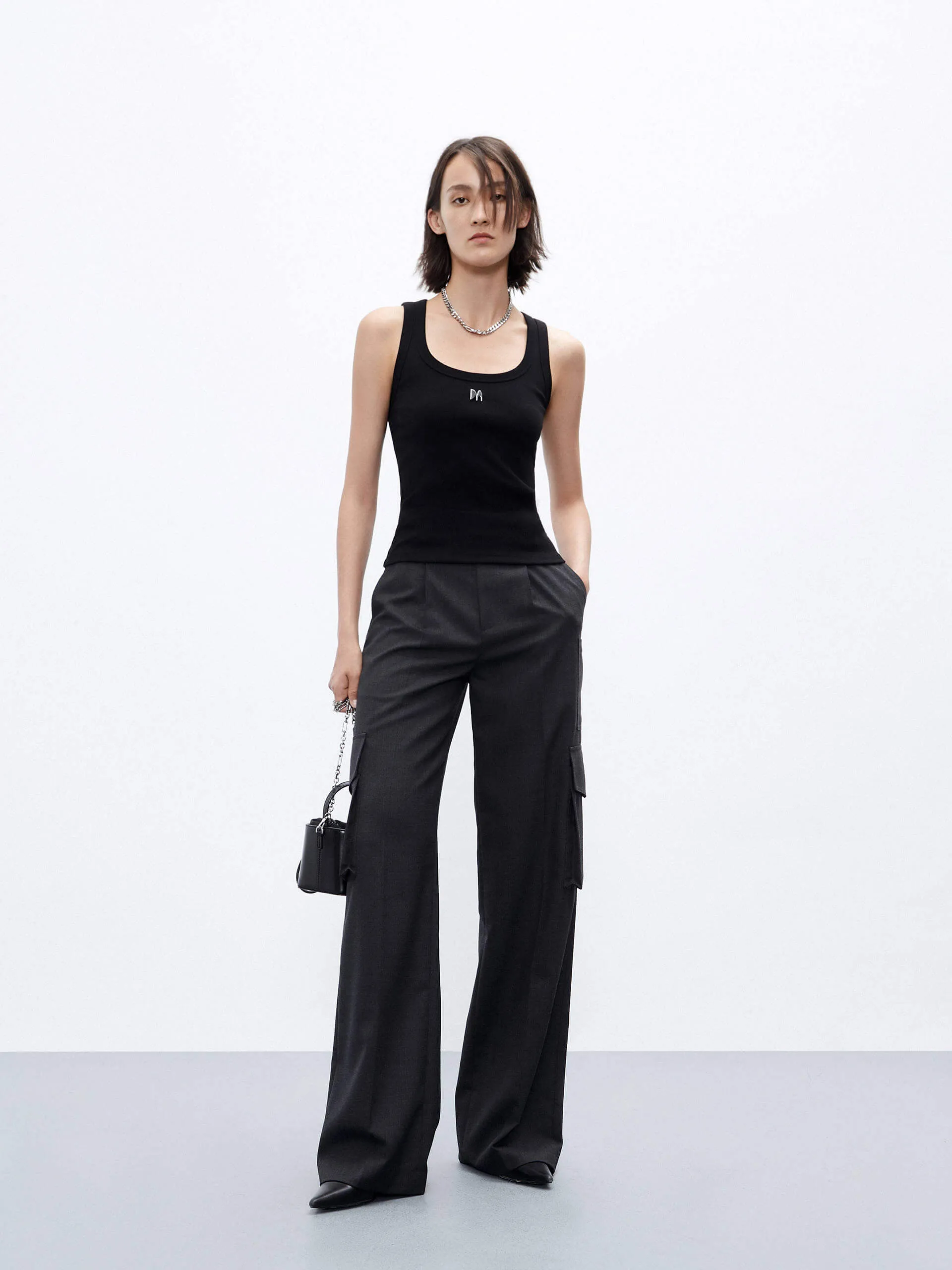 Wool Blend Cargo Pants