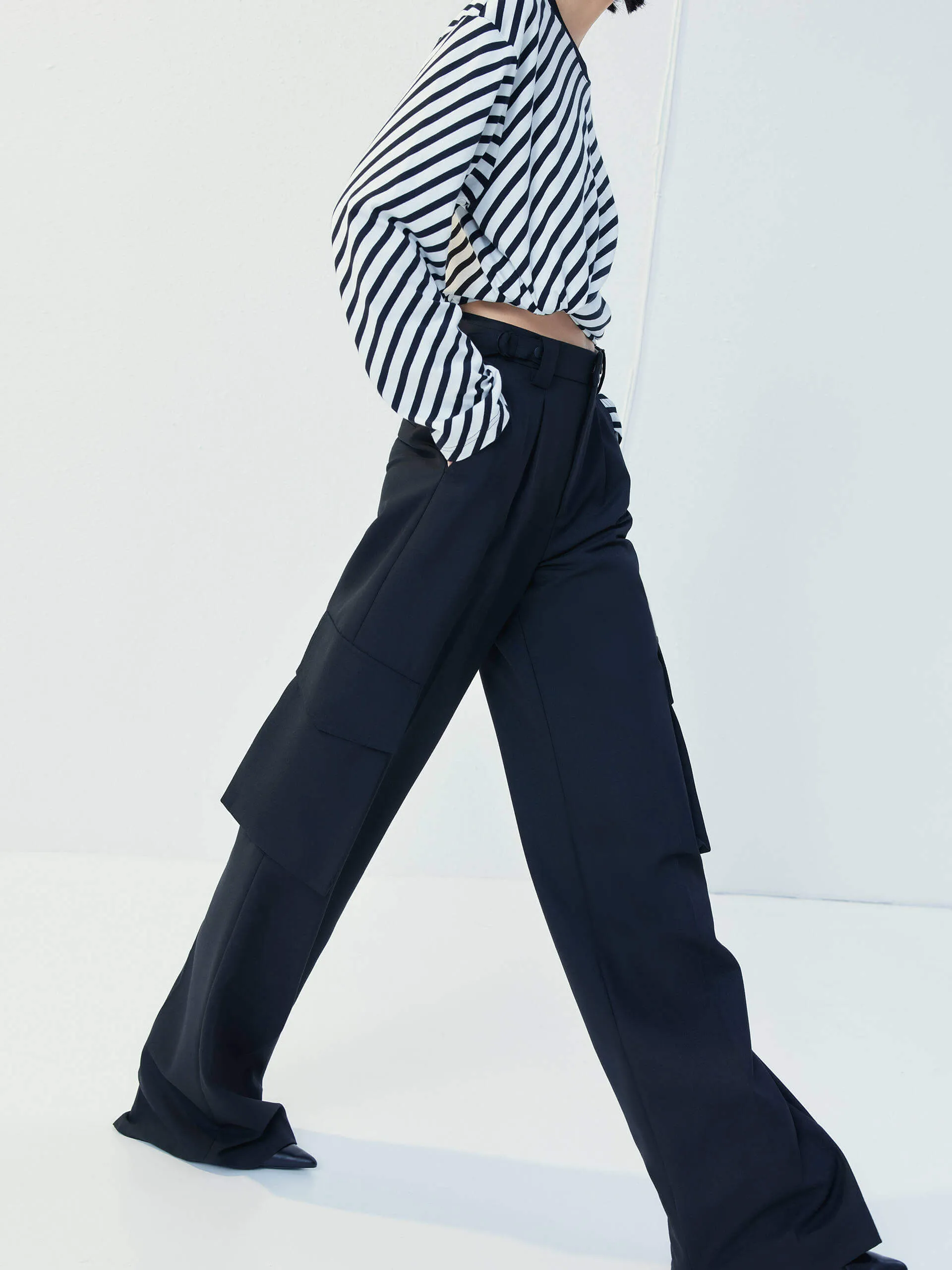 Wool Blend Cargo Pants