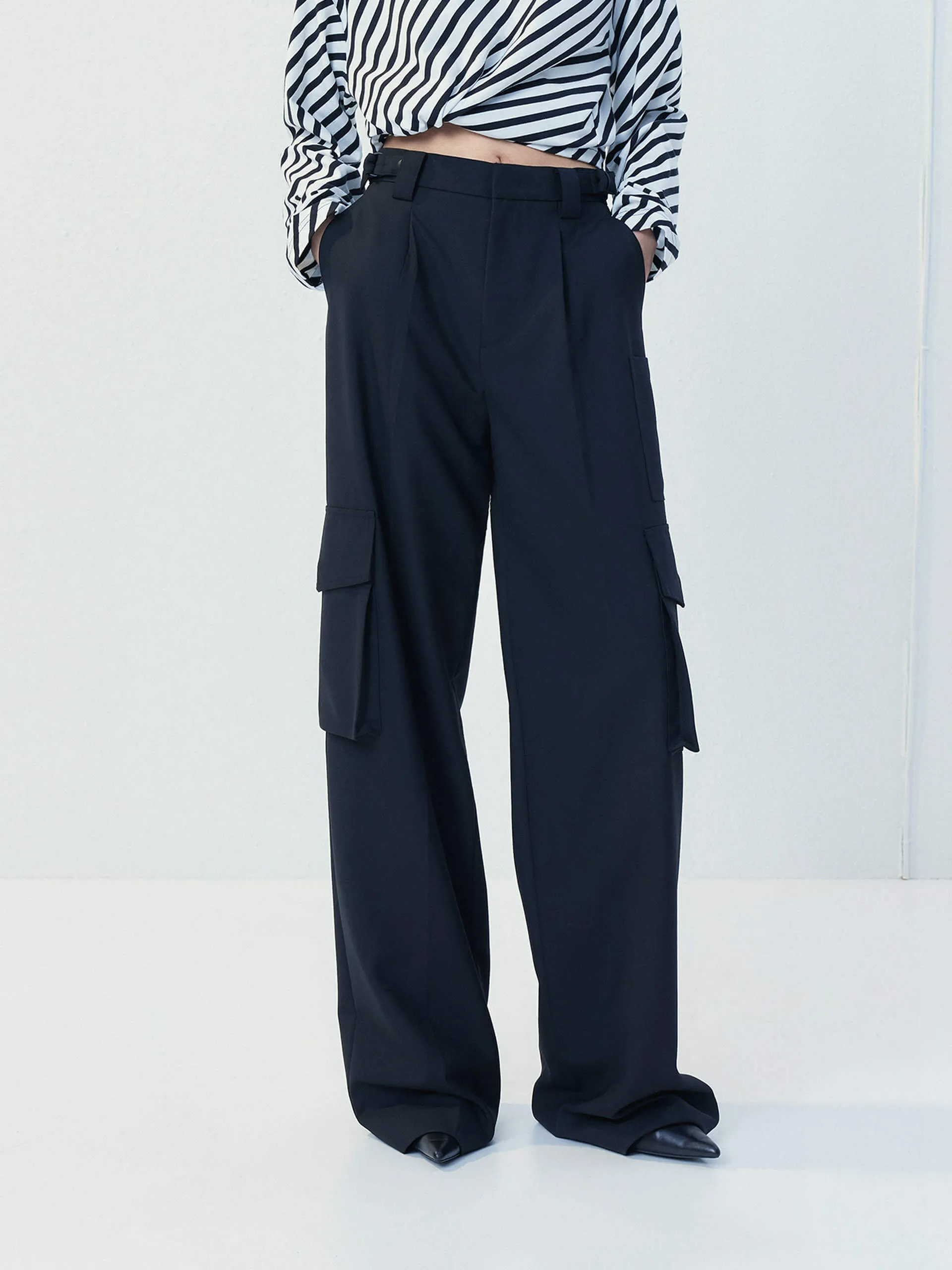 Wool Blend Cargo Pants