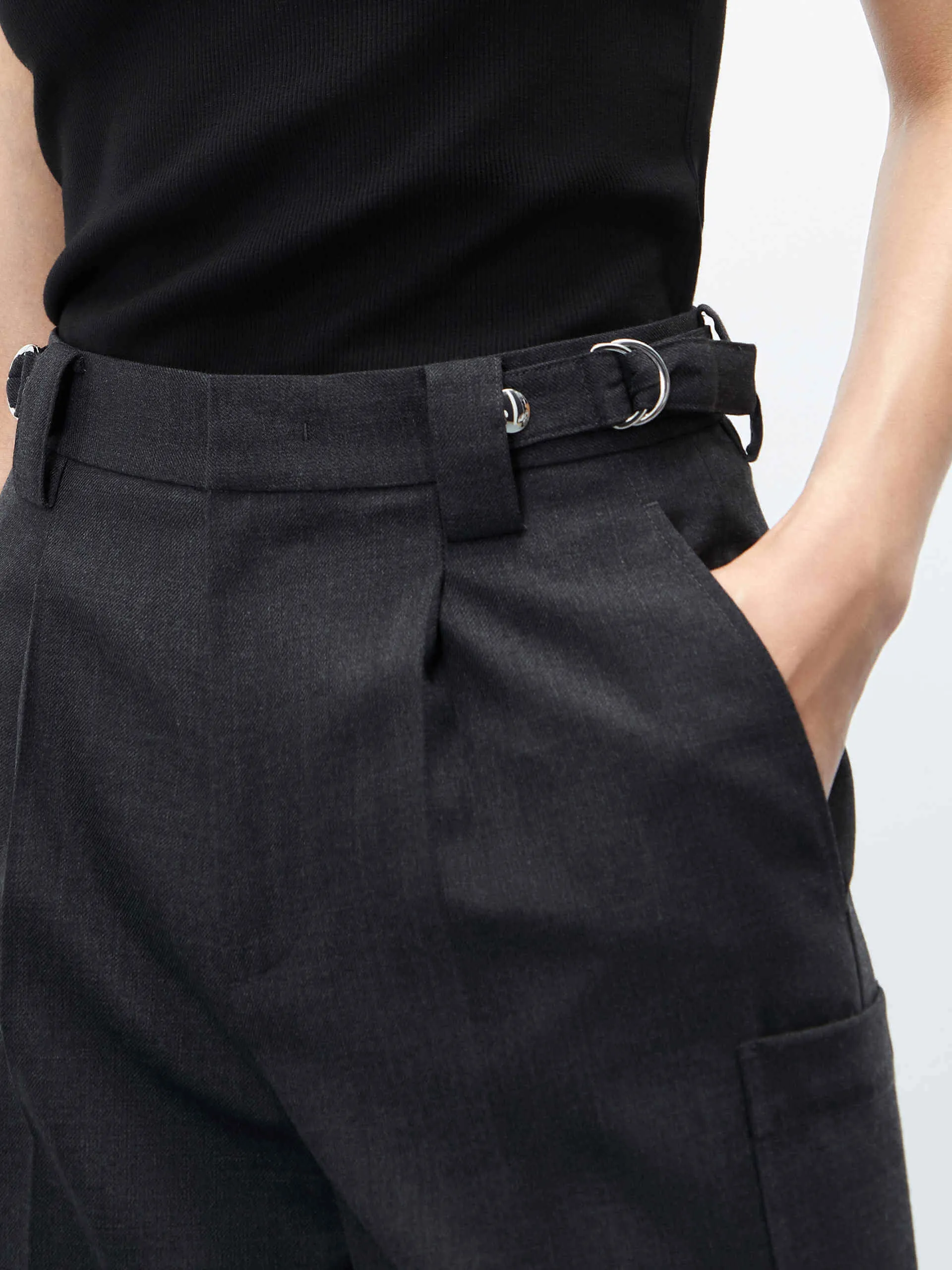 Wool Blend Cargo Pants