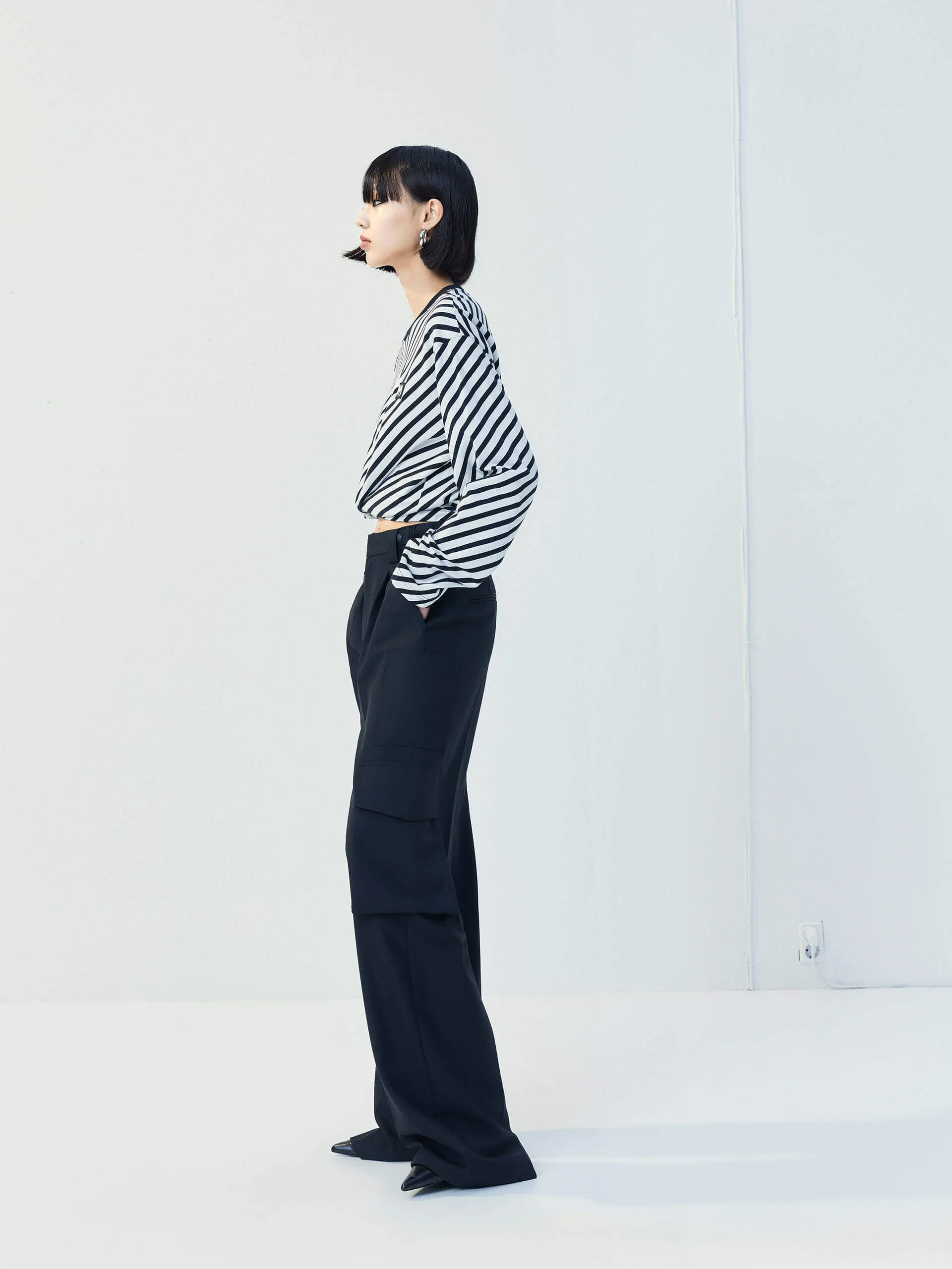 Wool Blend Cargo Pants