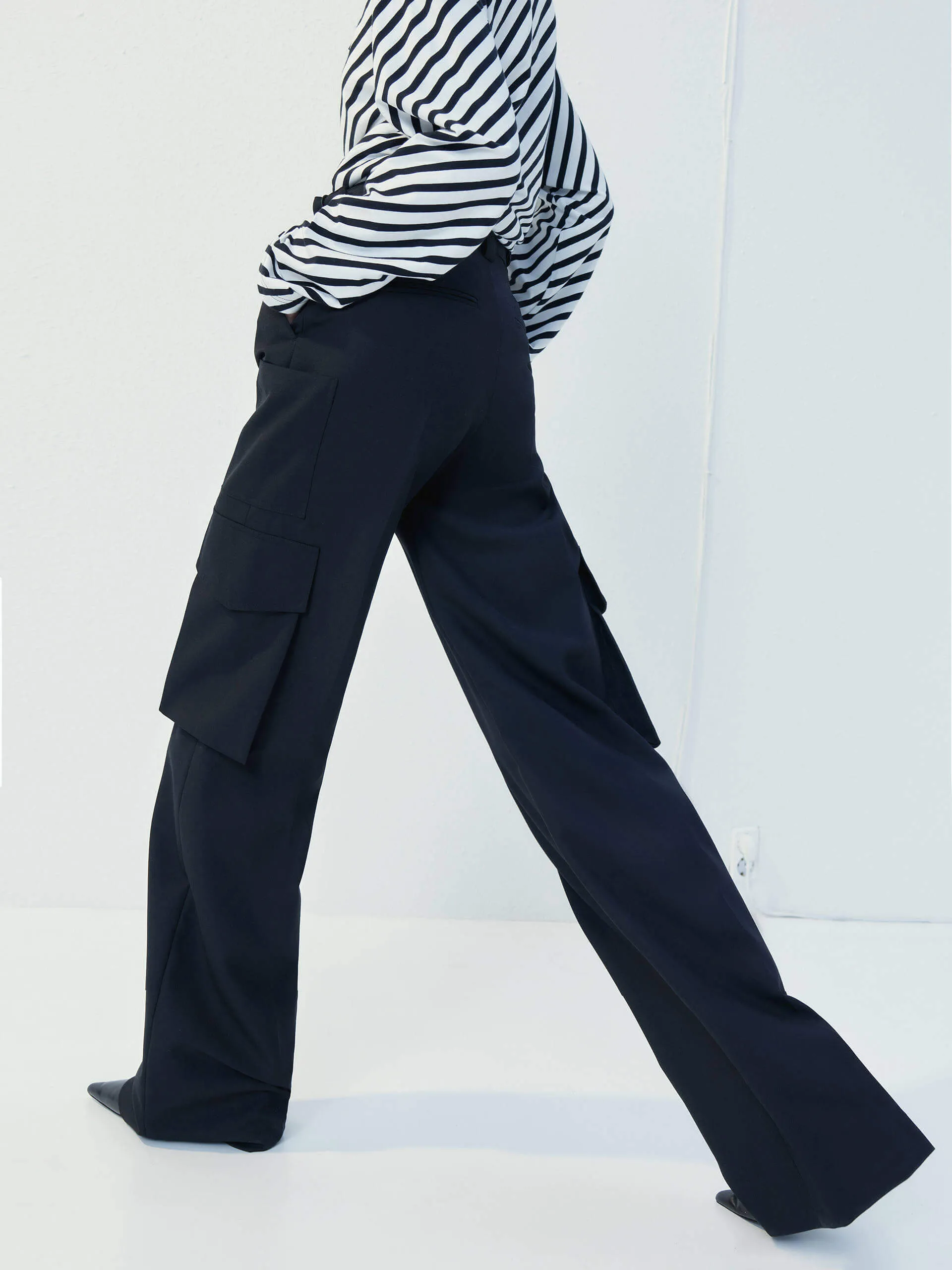Wool Blend Cargo Pants