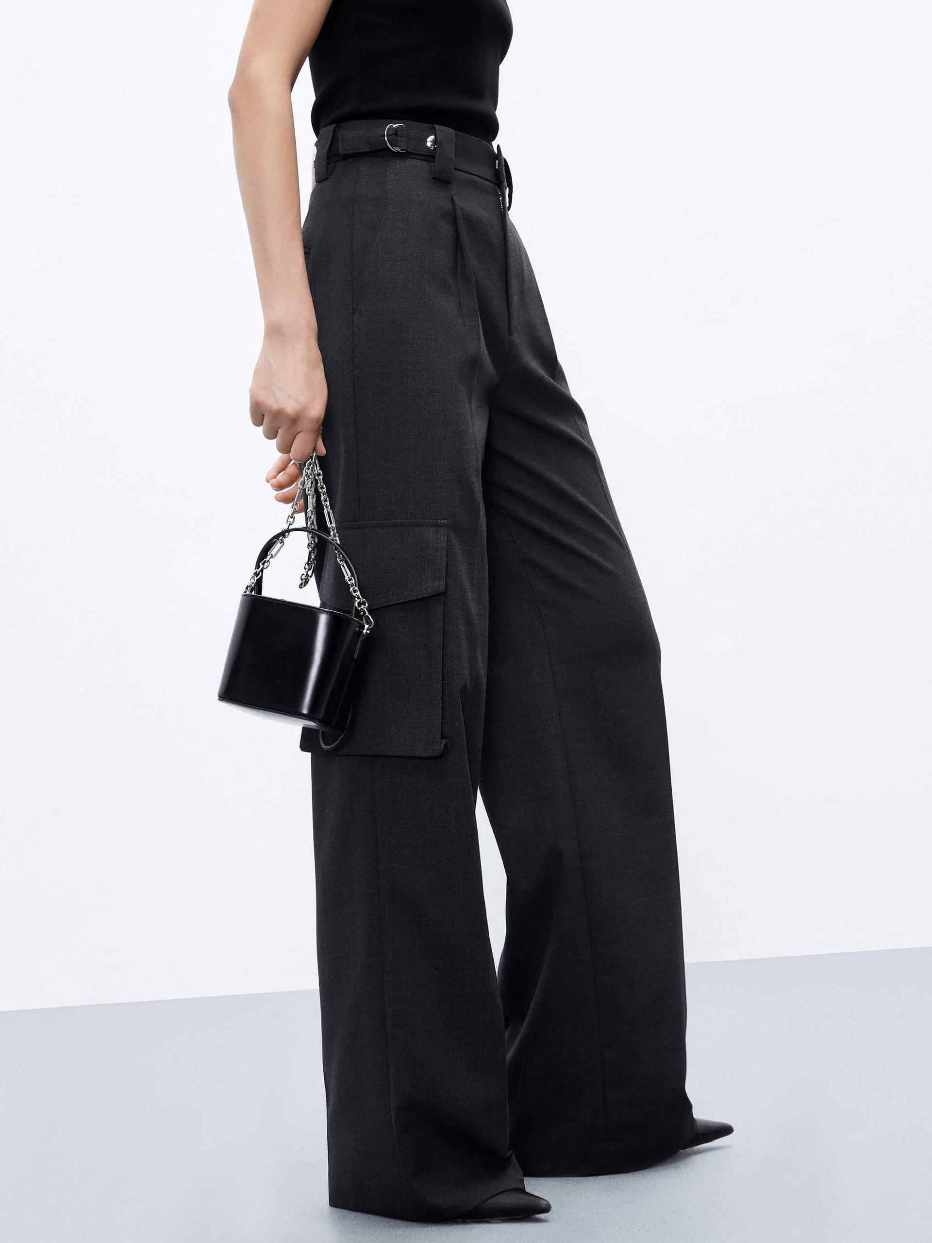Wool Blend Cargo Pants