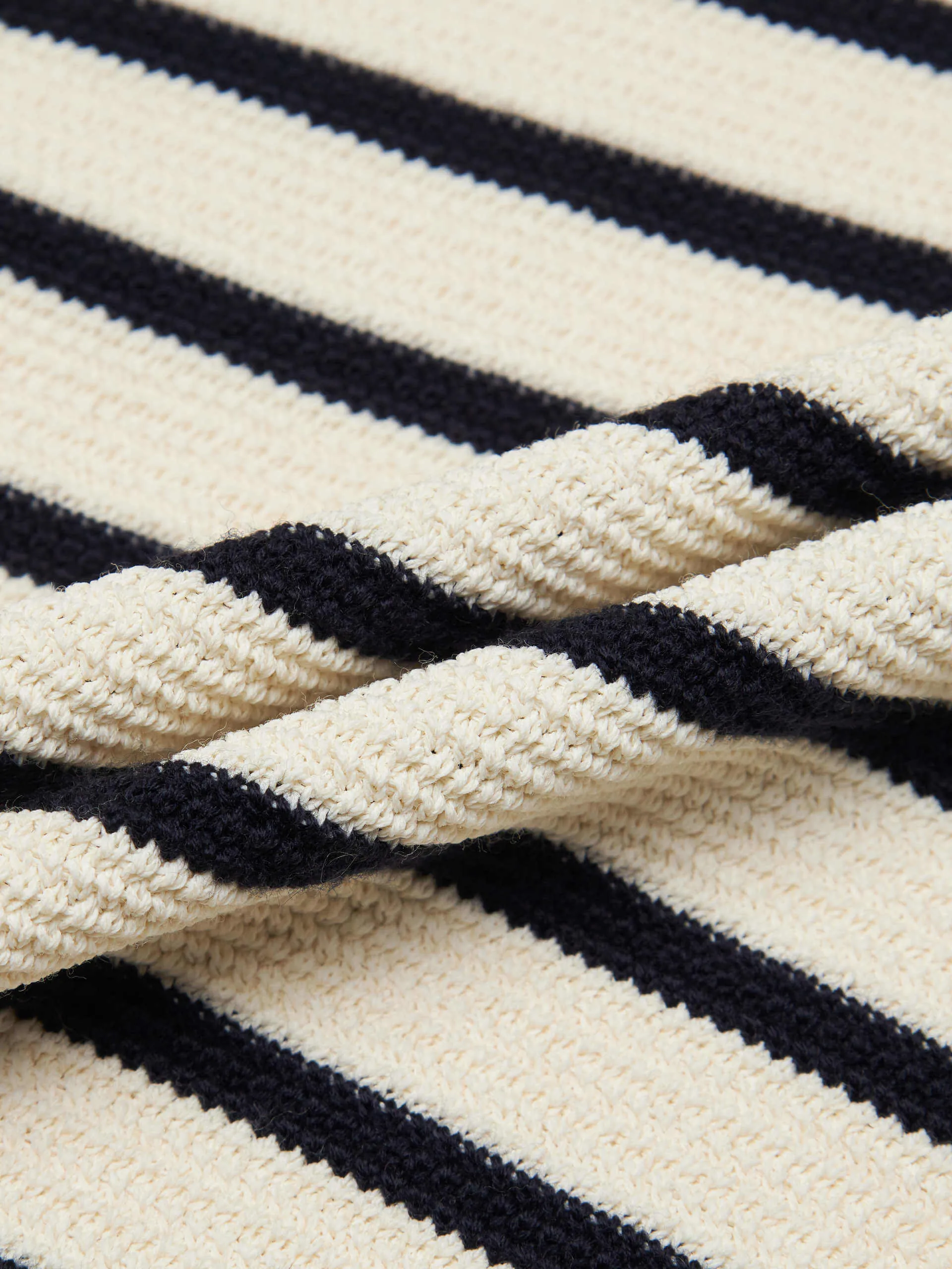 Wool Blend Striped Cardigan