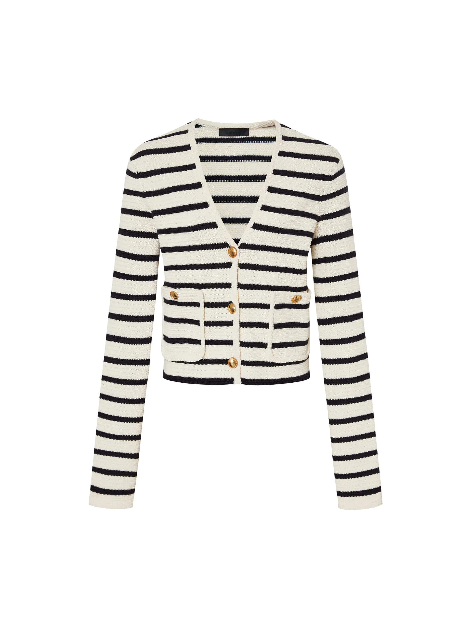 Wool Blend Striped Cardigan