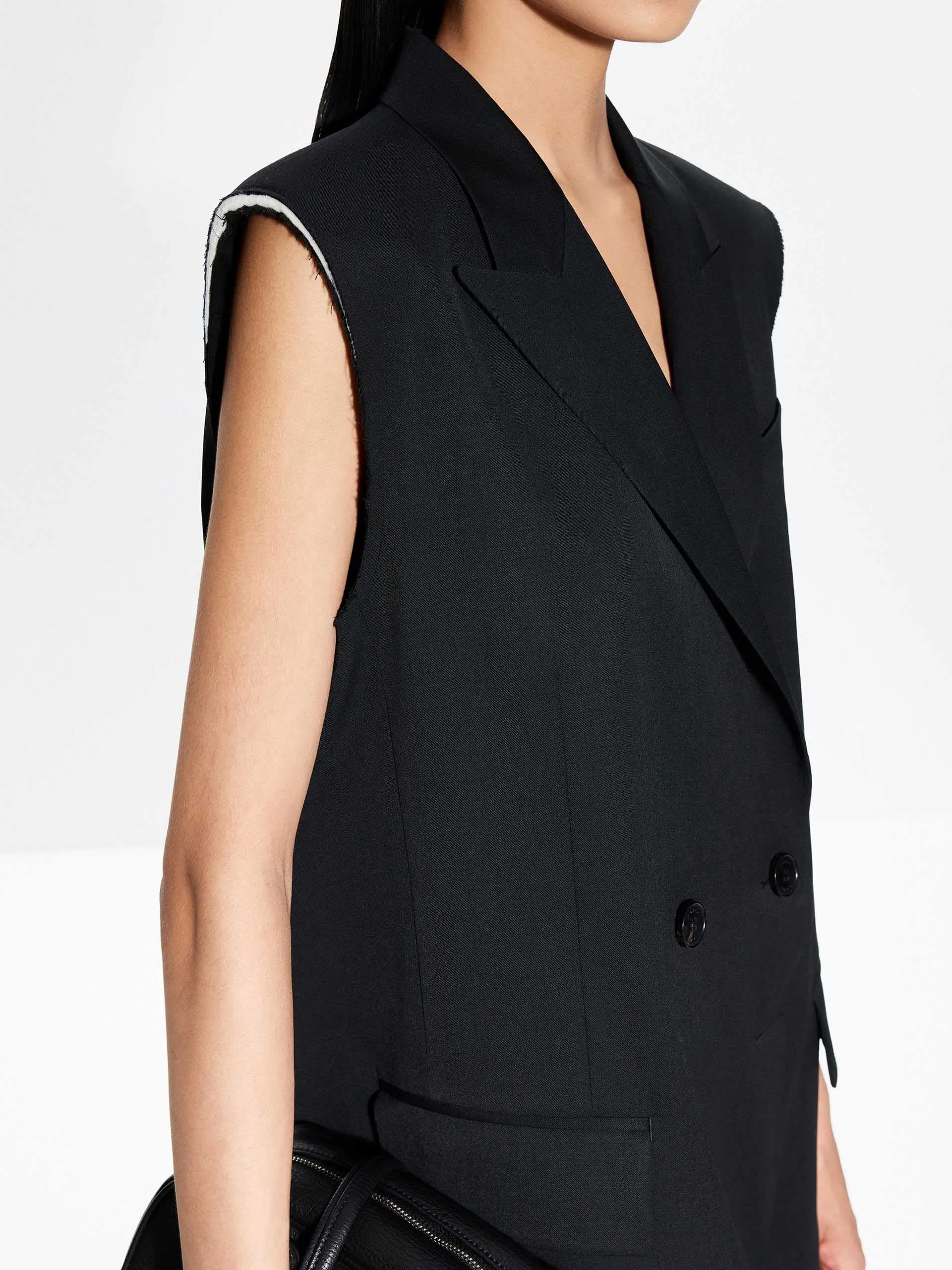 Wool Blend Tailored Dress
