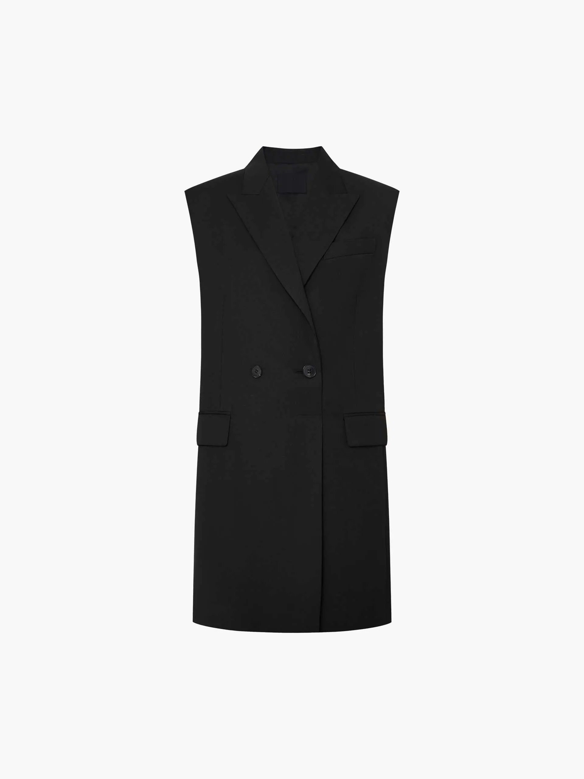 Wool Blend Tailored Dress