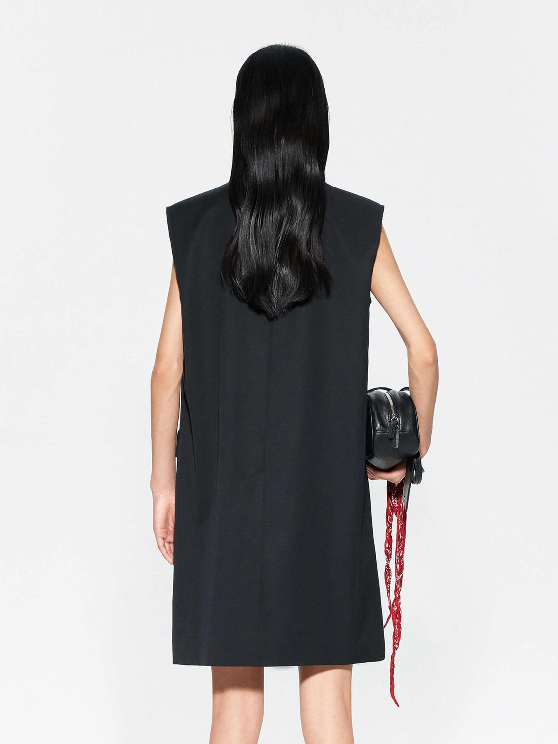 Wool Blend Tailored Dress