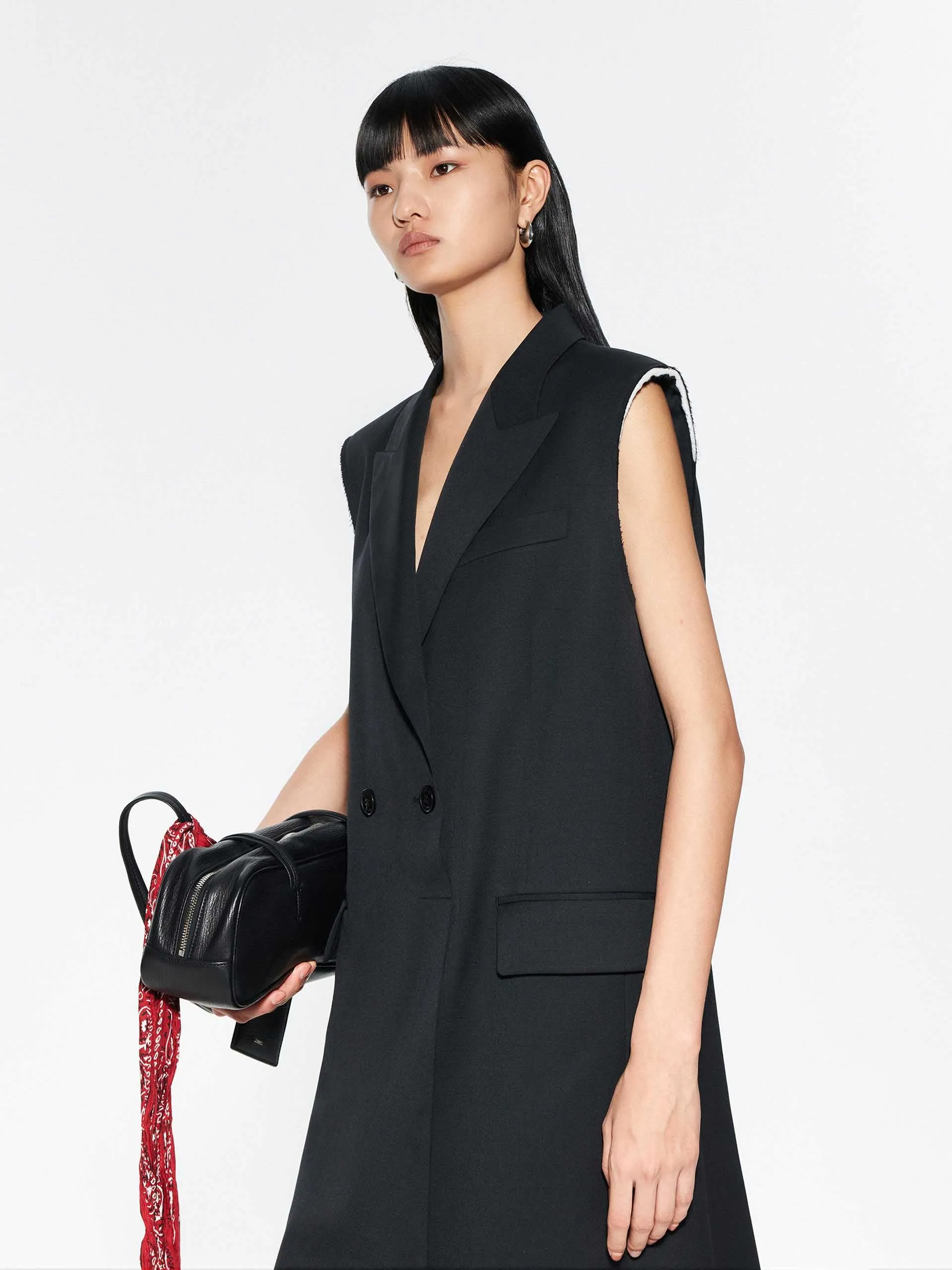 Wool Blend Tailored Dress