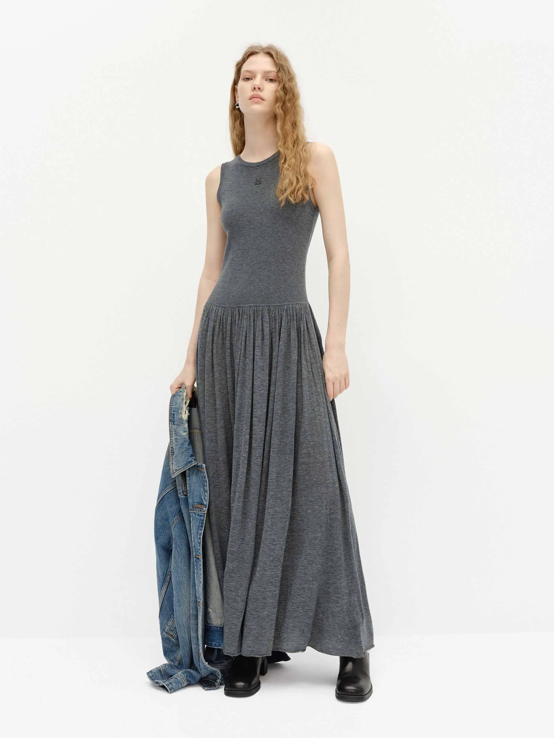 Wool Blend Tank Dress