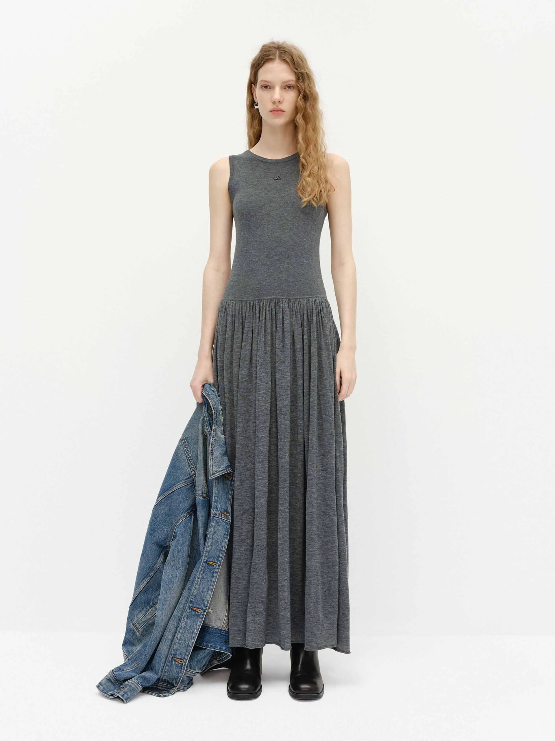 Wool Blend Tank Dress