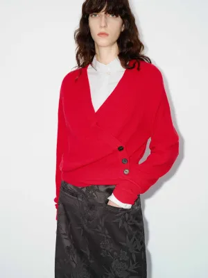 Wrap Detail Wool Sweater
