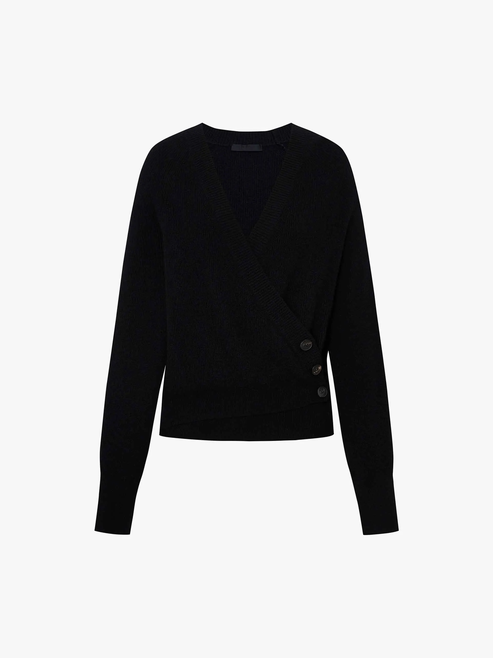 Wrap Detail Wool Sweater